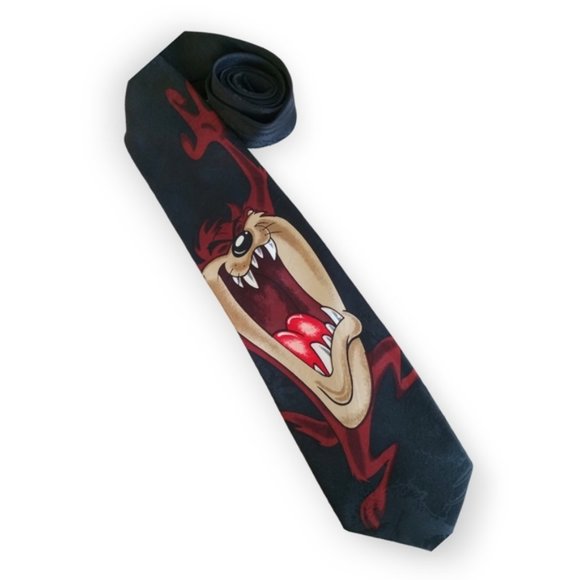 Looney Tunes vintage 1998 Tasmanian Devil Men's neck tie - Picture 2 of 5